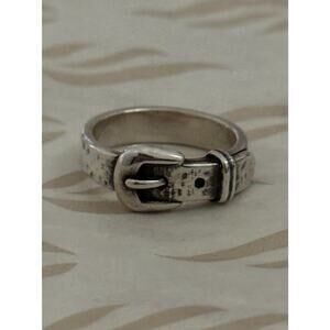 James Avery Retired Sterling Silver Belt Buckle Ring Size 6.5